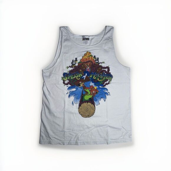Vintage 90s Disney Splash Mountain Magic Kingdom Rare Mens Shirt XL Tank Top
